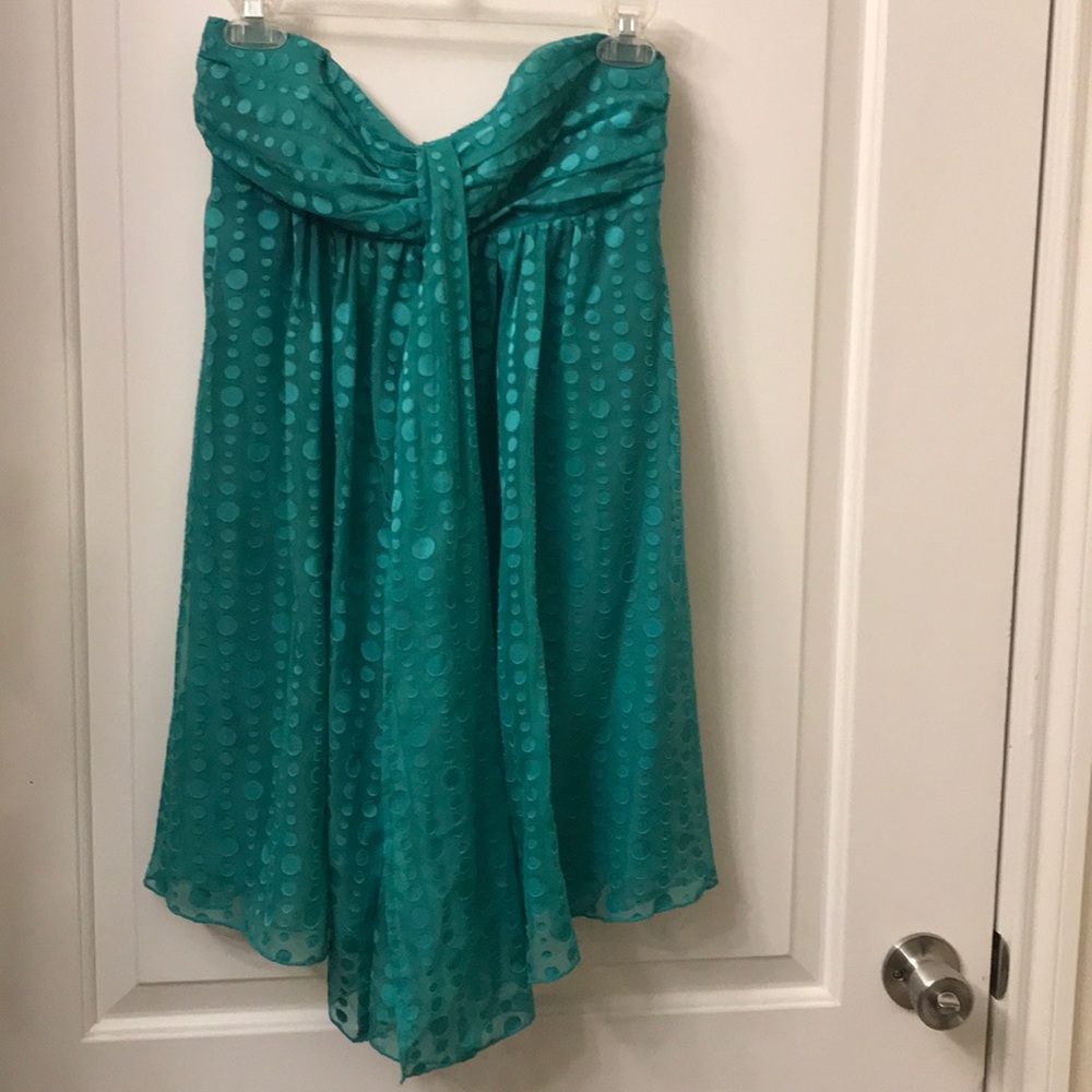 Green polka dot dress